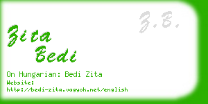 zita bedi business card